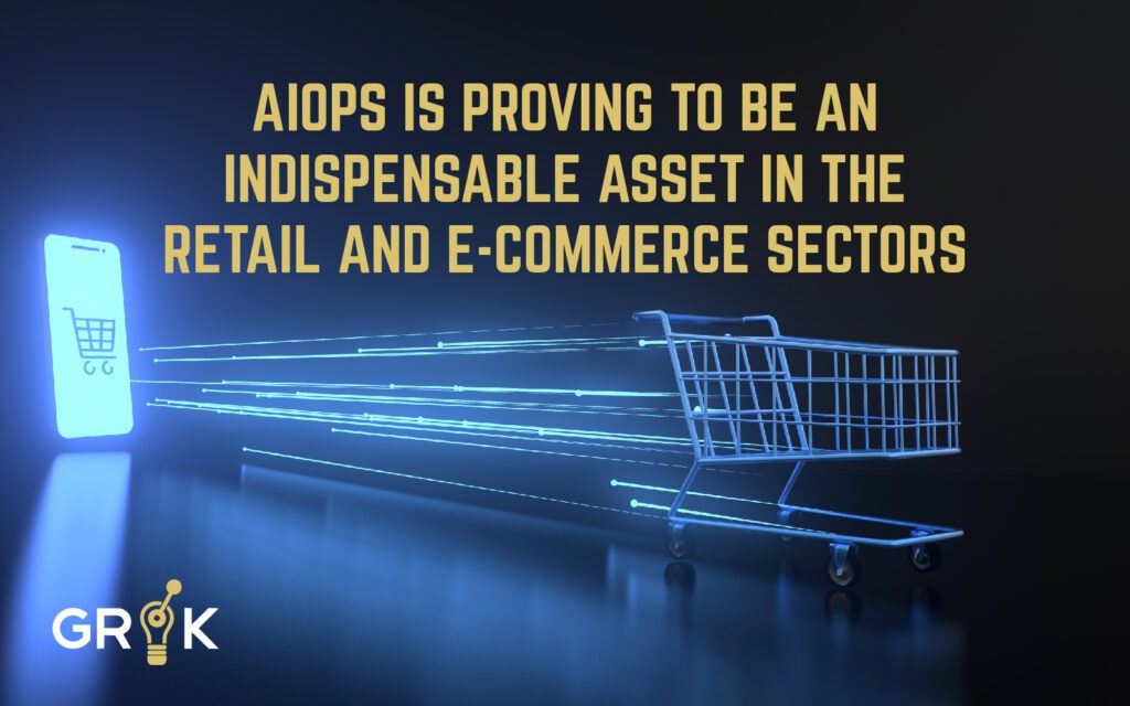 AIOps in business - a visual depiction of AI-driven operations revolutionizing retail and e-commerce.